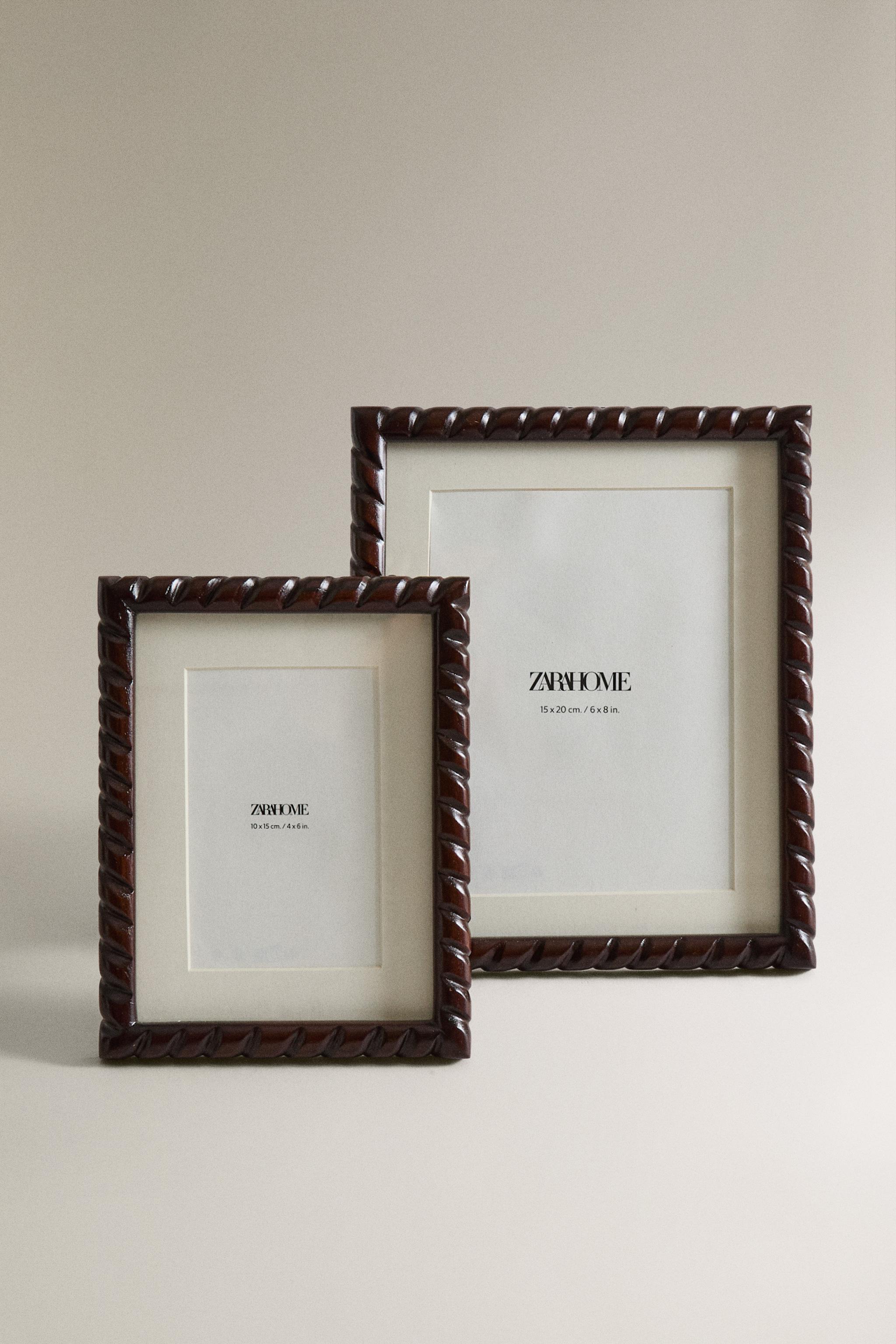 HERRINGBONE WOODEN PICTURE FRAME